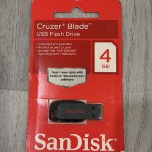 SanDisk Cruzer Blade 4GB USB 2.0 Flash Drive SDCZ50-004G-B35 New Sealed